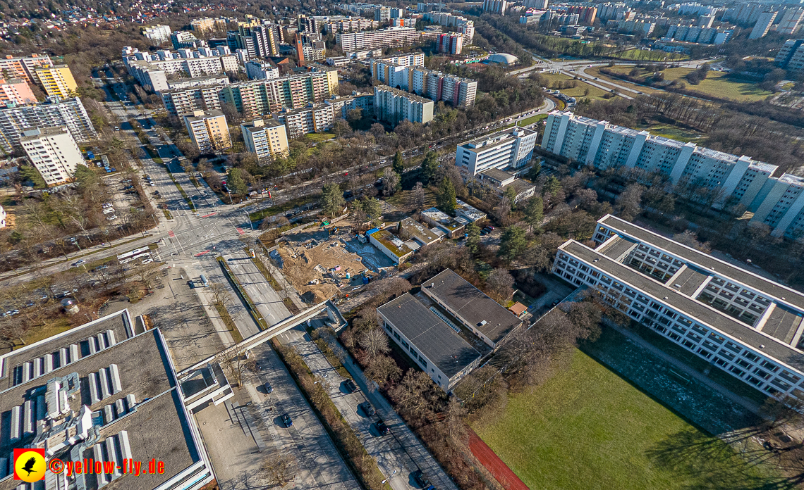 07.02.2023 - Luftbilder vom Haus für Kinder Mütterberatung in Neuperlache